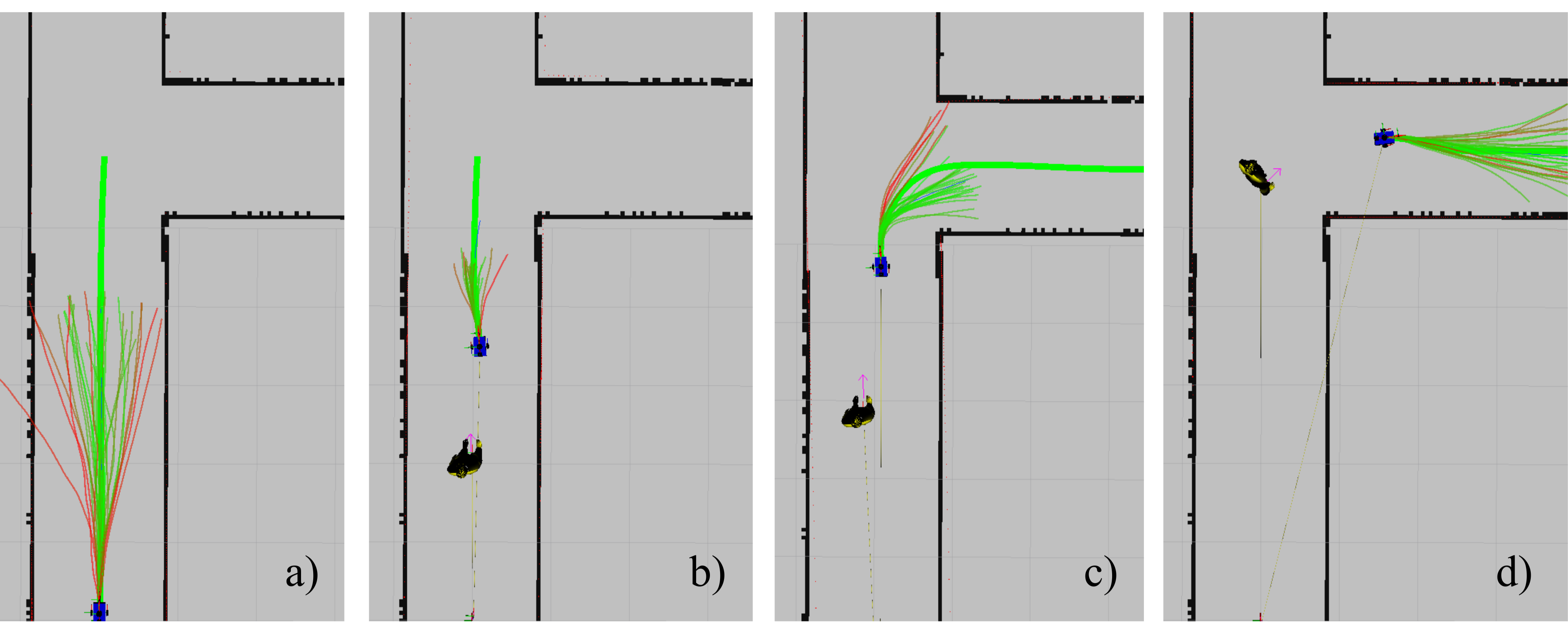 Hierarchical Supervisory Motion Planning for Frontal Following Robots using Guided-MPPI & DVR